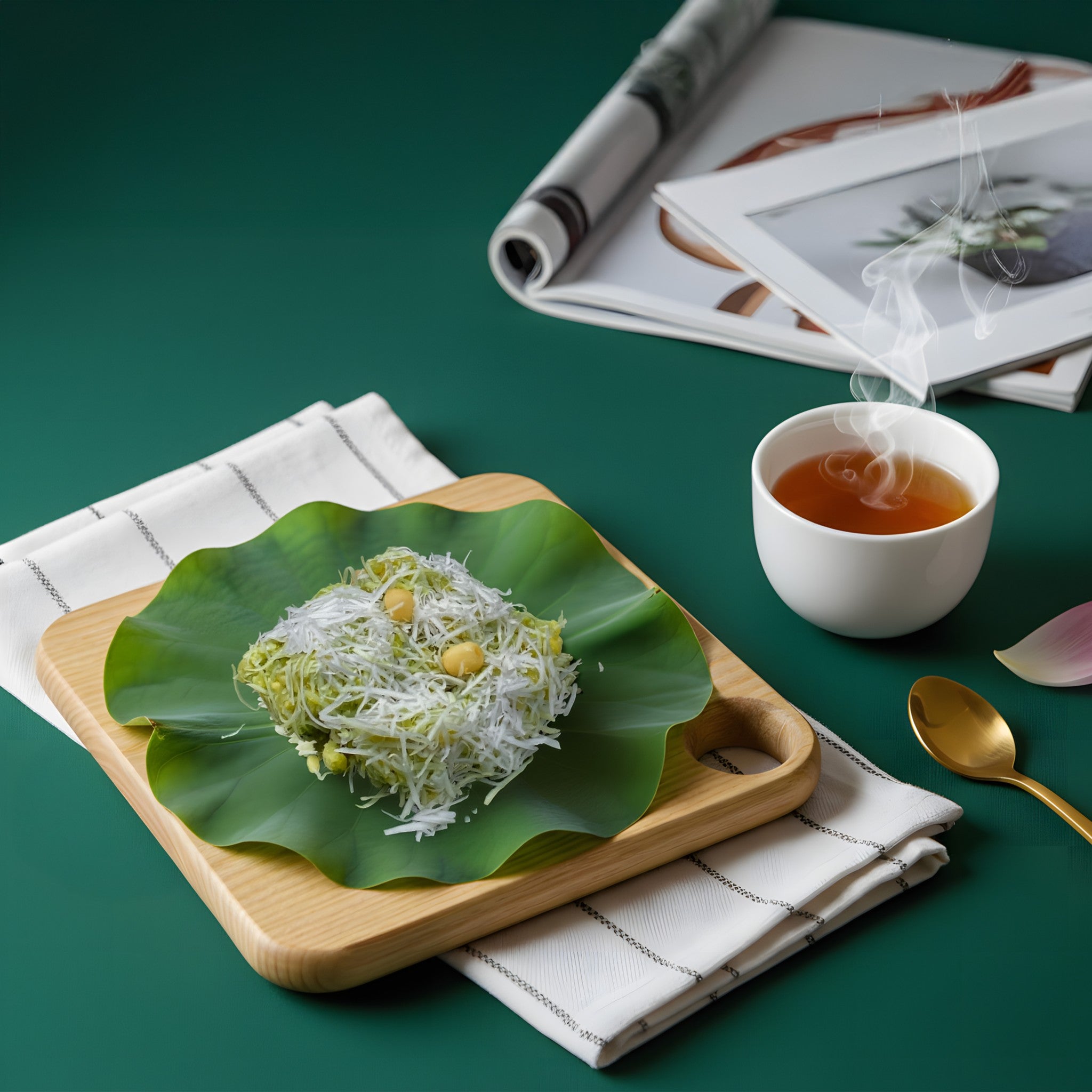 Khay gỗ vuông - "Bánh chưng" từ Peanut’s Woodworks