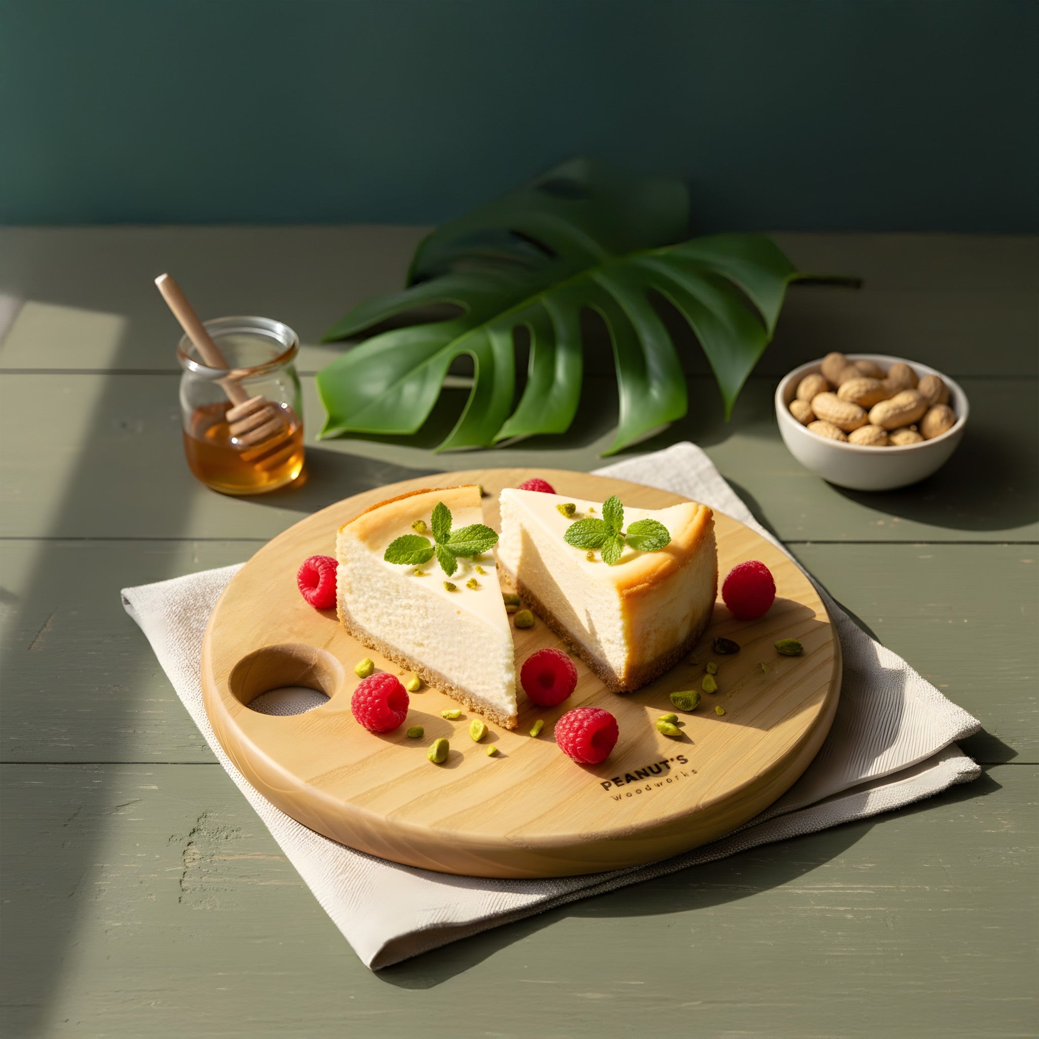 Khay gỗ tròn - "Bánh dày" từ Peanut’s Woodworks