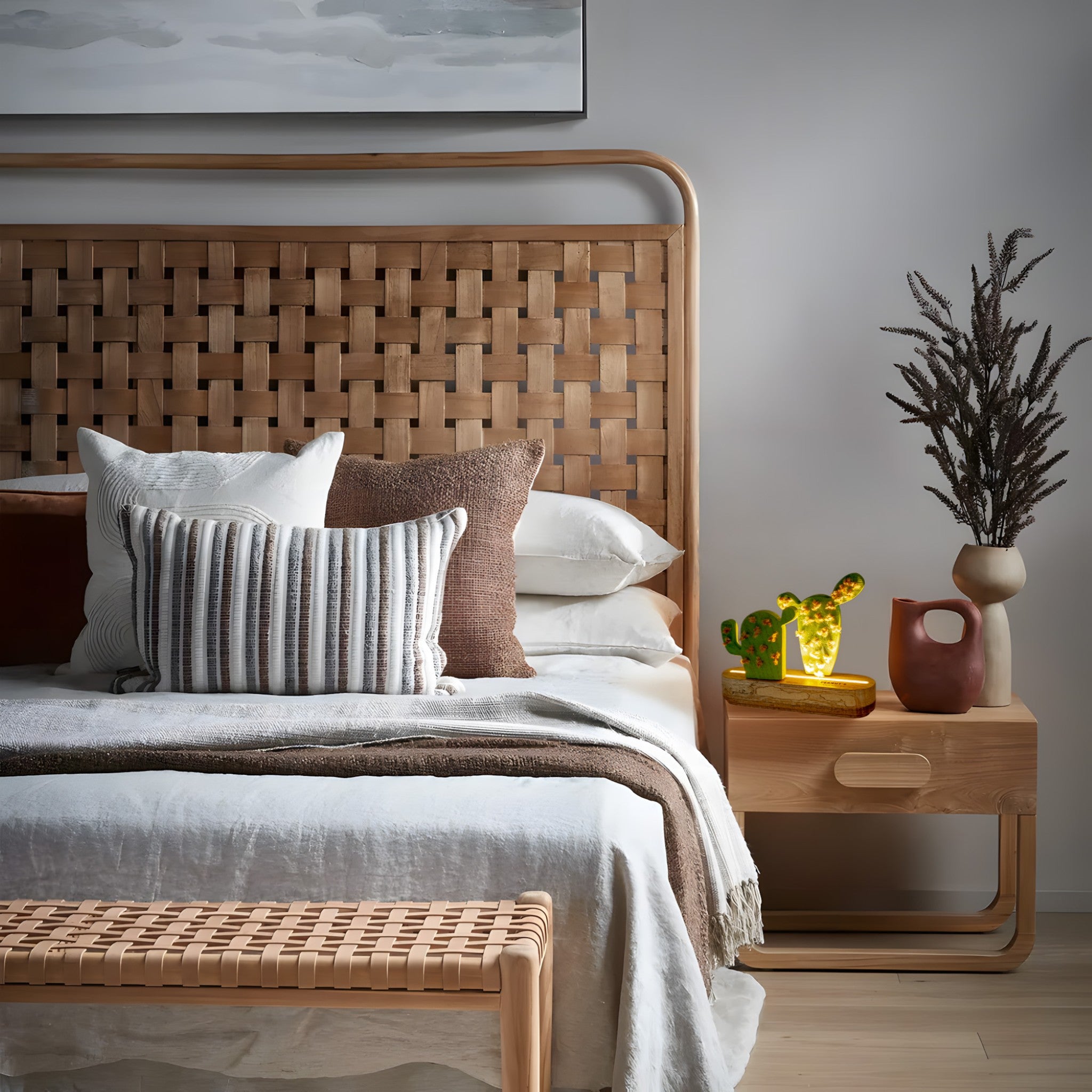 Wooden cactus-shaped night light - "Cactiny" from Peanut’s Woodworks