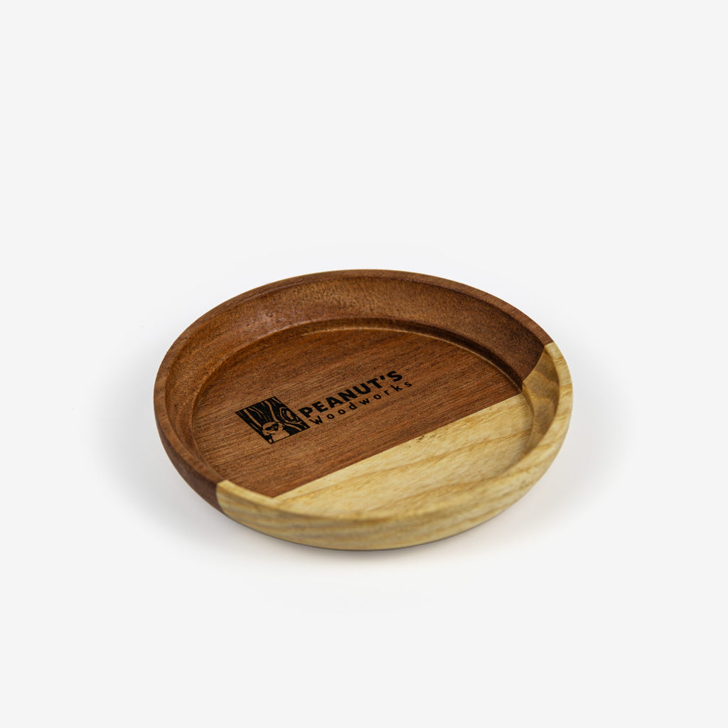 [Bộ 6 cái] Lót ly gỗ tròn - "Cái Mâm" từ Peanut’s Woodworks