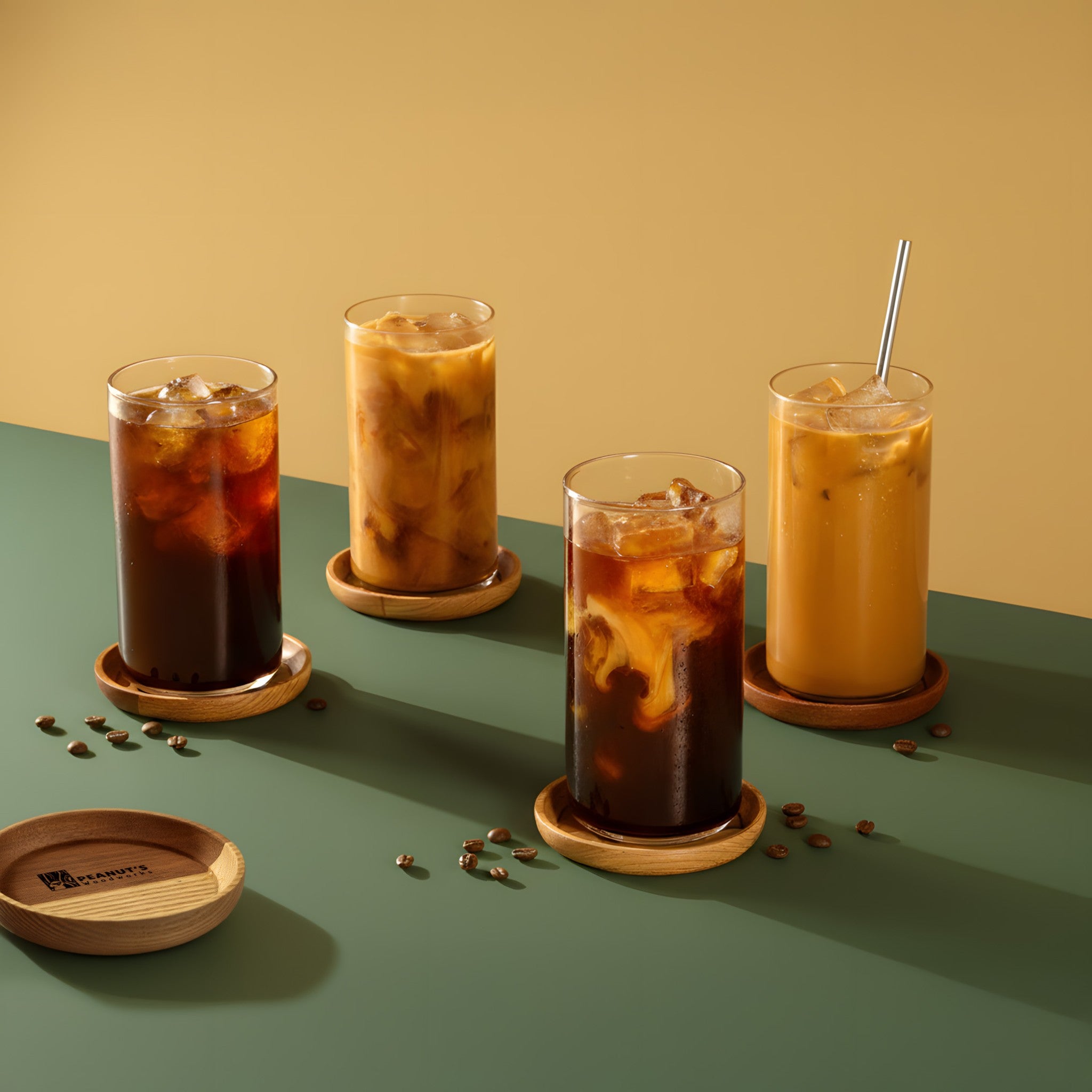 [Bộ 6 cái] Lót ly gỗ tròn - "Cái Mâm" từ Peanut’s Woodworks