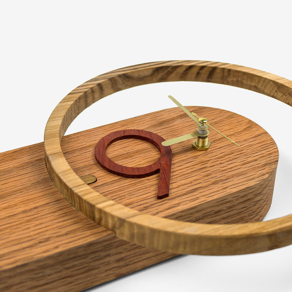 Wooden framed wall clock - "Circo" from Peanut’s Woodworks