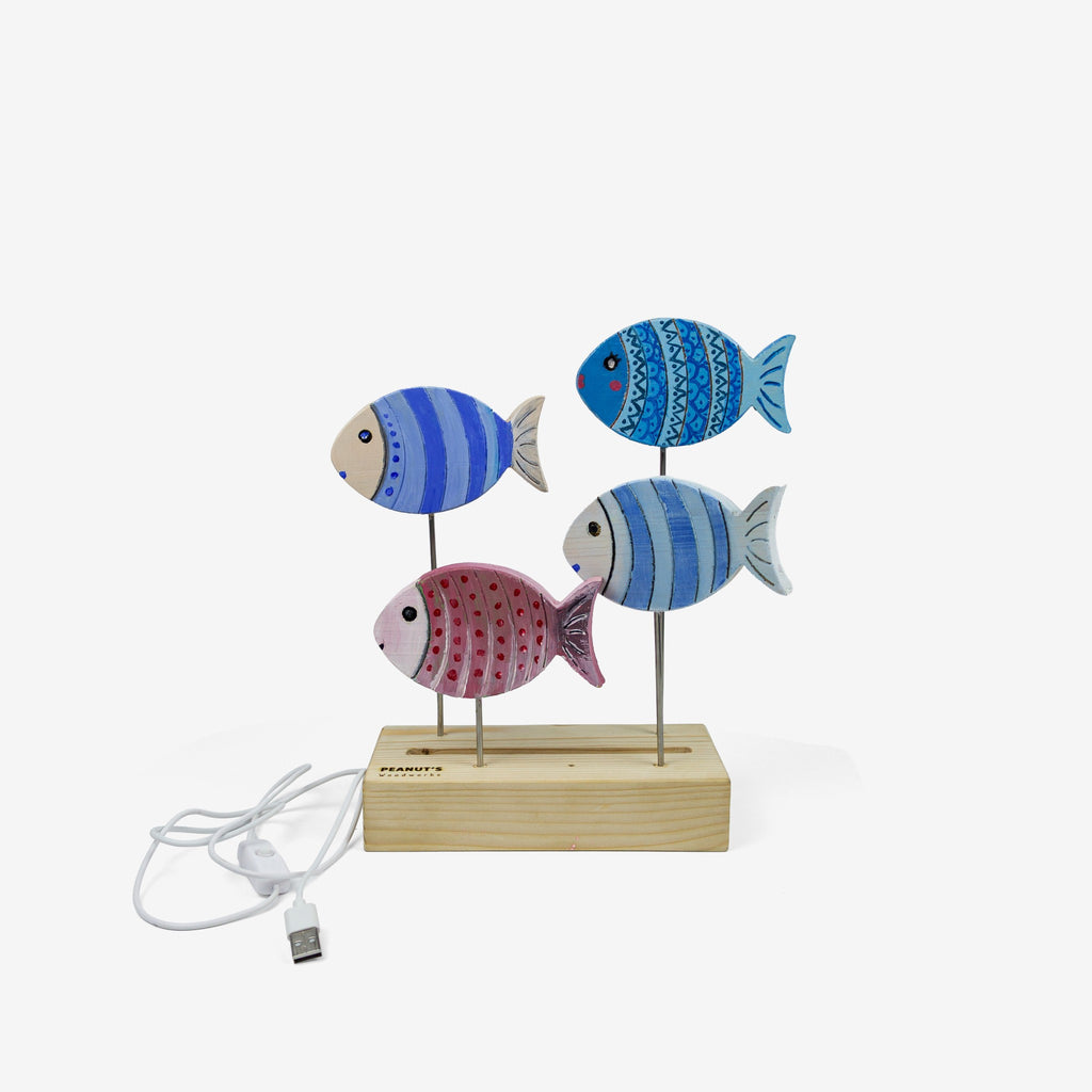 Fish-shaped table lamp - "Fishology" from Peanut's Woodworks