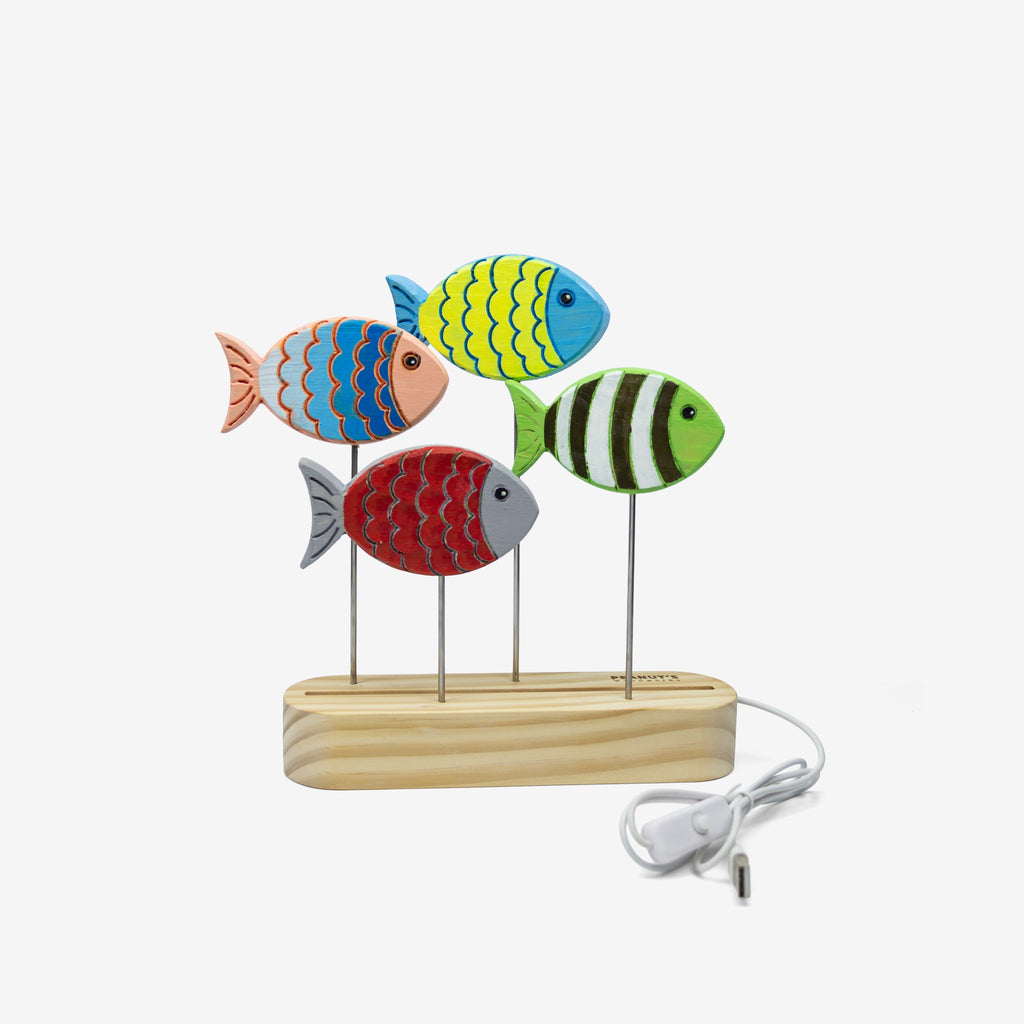 Đèn để bàn hình đàn cá - "Fishology" từ Peanut's Woodworks