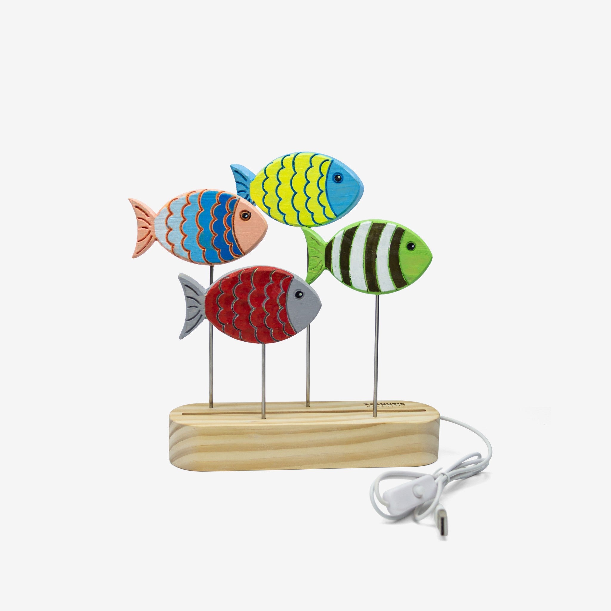 Đèn để bàn hình đàn cá - "Fishology" từ Peanut's Woodworks