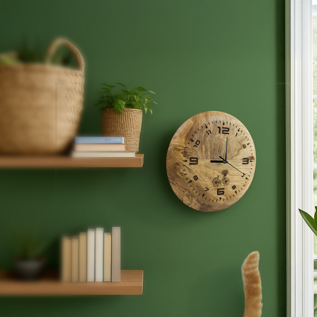 Wall clock - "Moon" from Peanut’s Woodworks