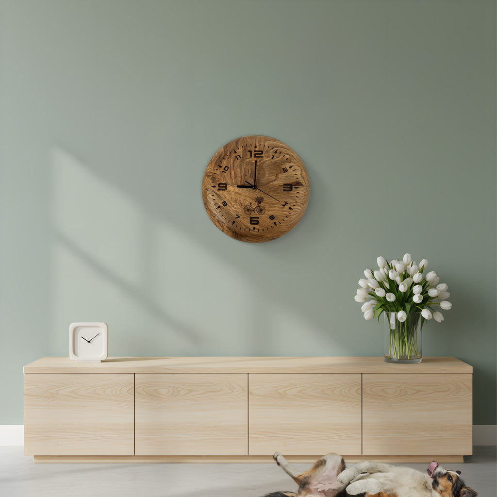 Wall clock - "Moon" from Peanut’s Woodworks