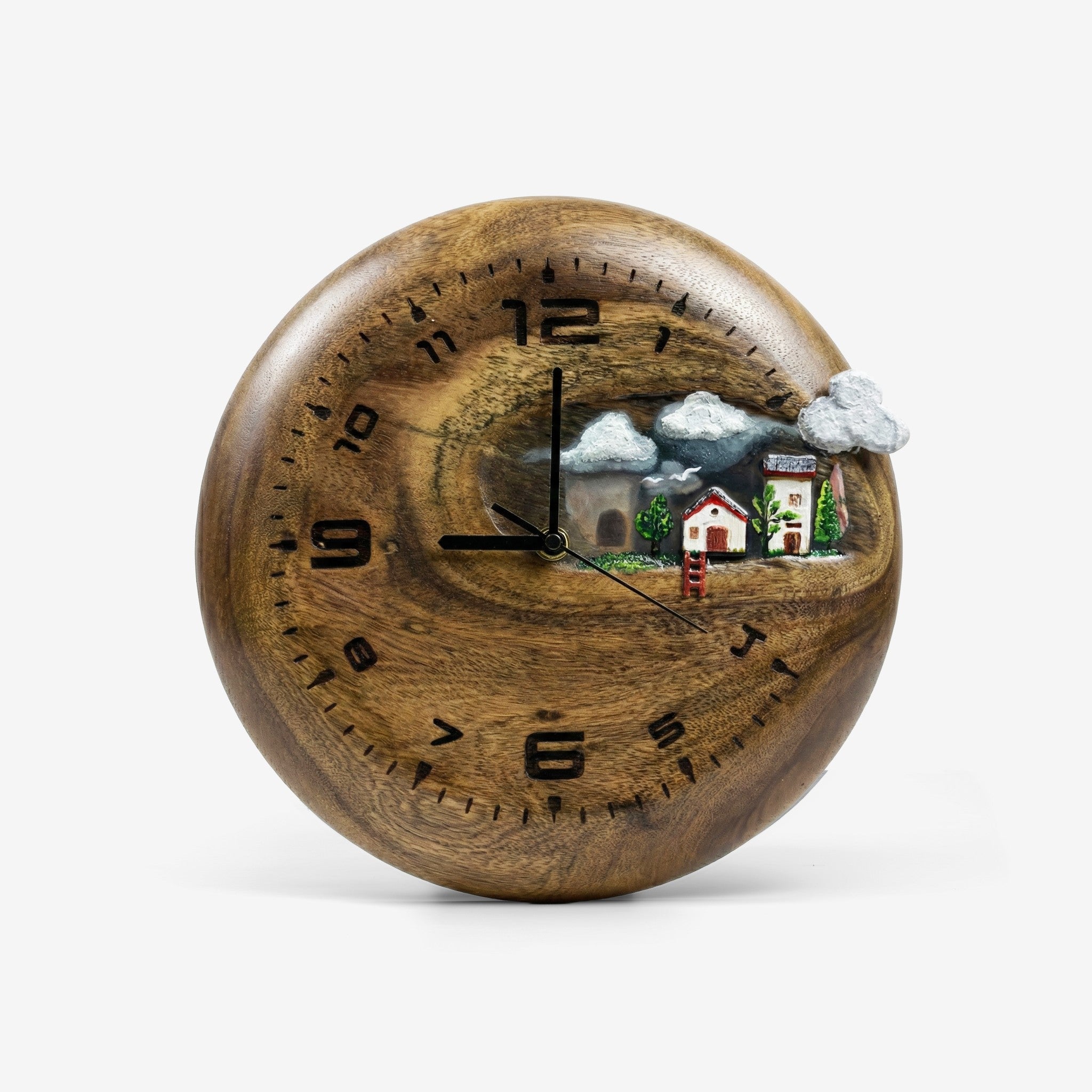 Đồng hồ treo tường "Moon" từ Peanut's Woodworks