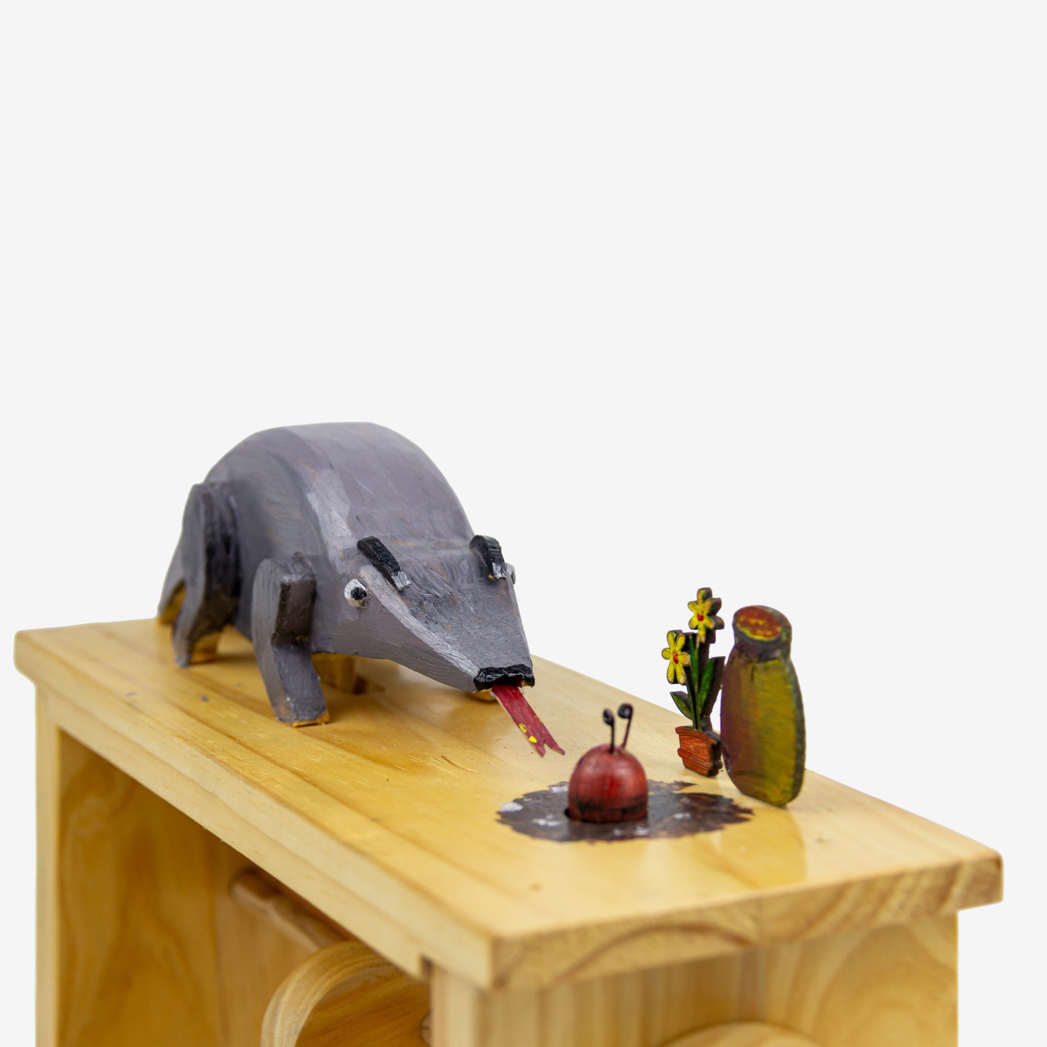 Đồ chơi gỗ cơ học - "Nomnom Tamandua" từ Peanut’s Woodworks