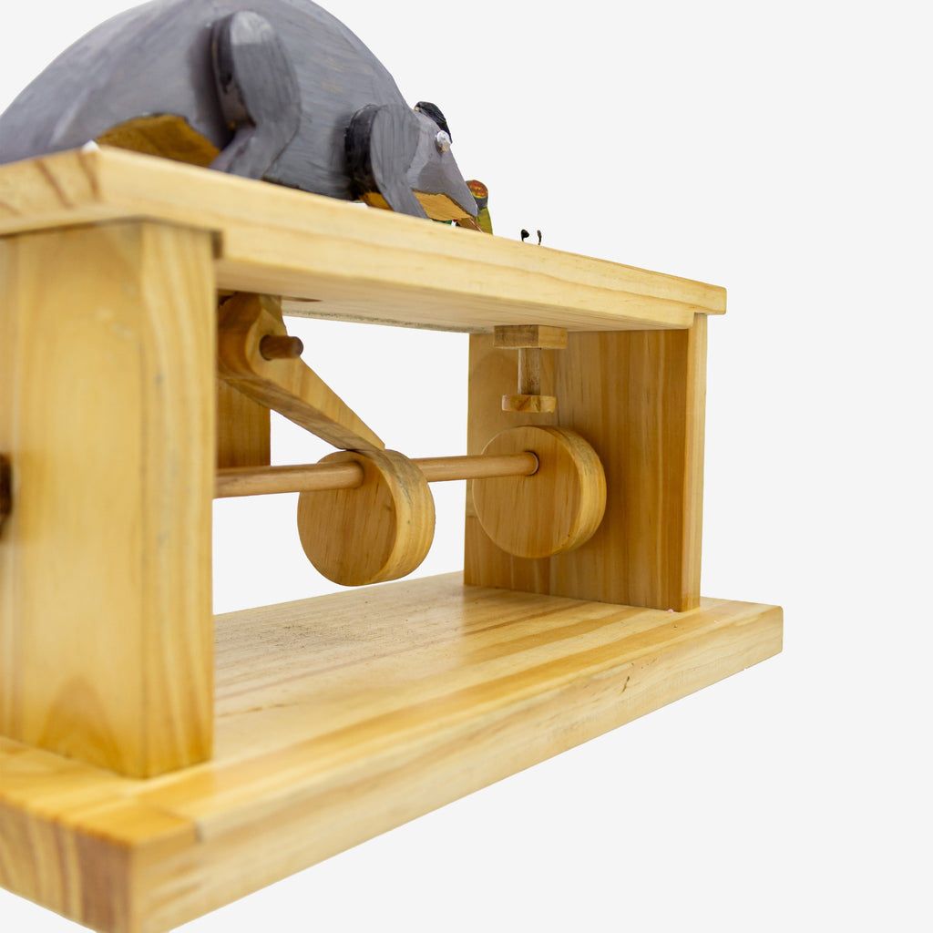 Mechanical wooden toy - "Nomnom Tamandua" from Peanut’s Woodworks