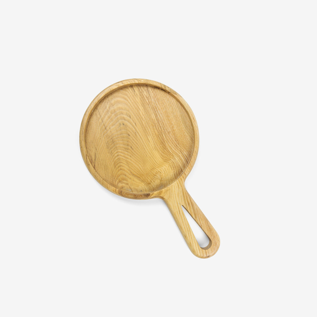 Round wooden tray with handle - "Panny" from Peanut’s Woodworks