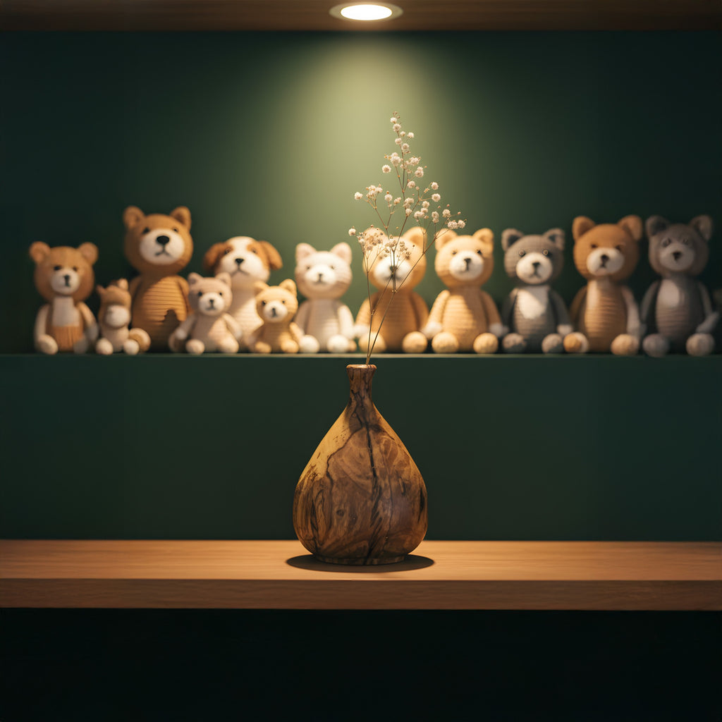 Lọ hoa gỗ mini để bàn - "Quả sung"  từ Peanut's Woodworks