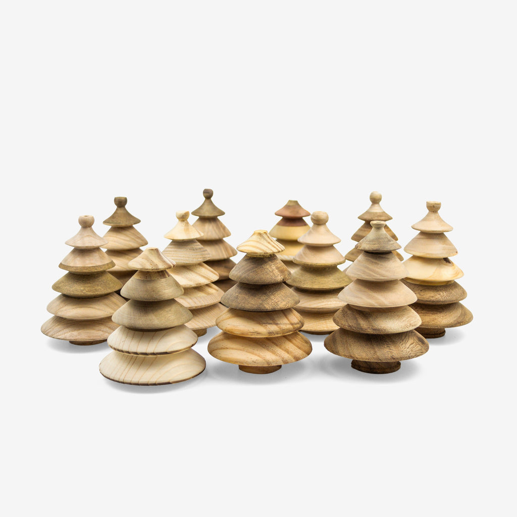 Bộ cây gỗ trang trí Giáng Sinh - "Rừng thông Bồ Bồ" từ Peanut's Woodworks