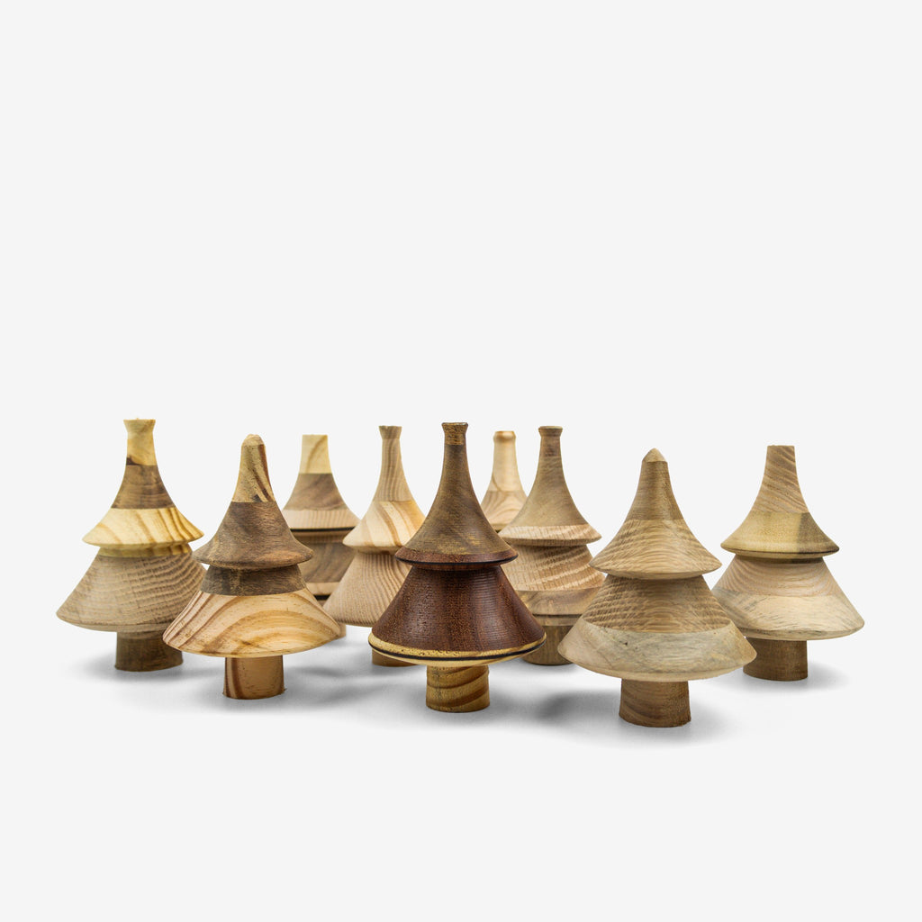 Bộ cây gỗ trang trí Giáng Sinh - "Rừng thông Bồ Bồ" từ Peanut's Woodworks