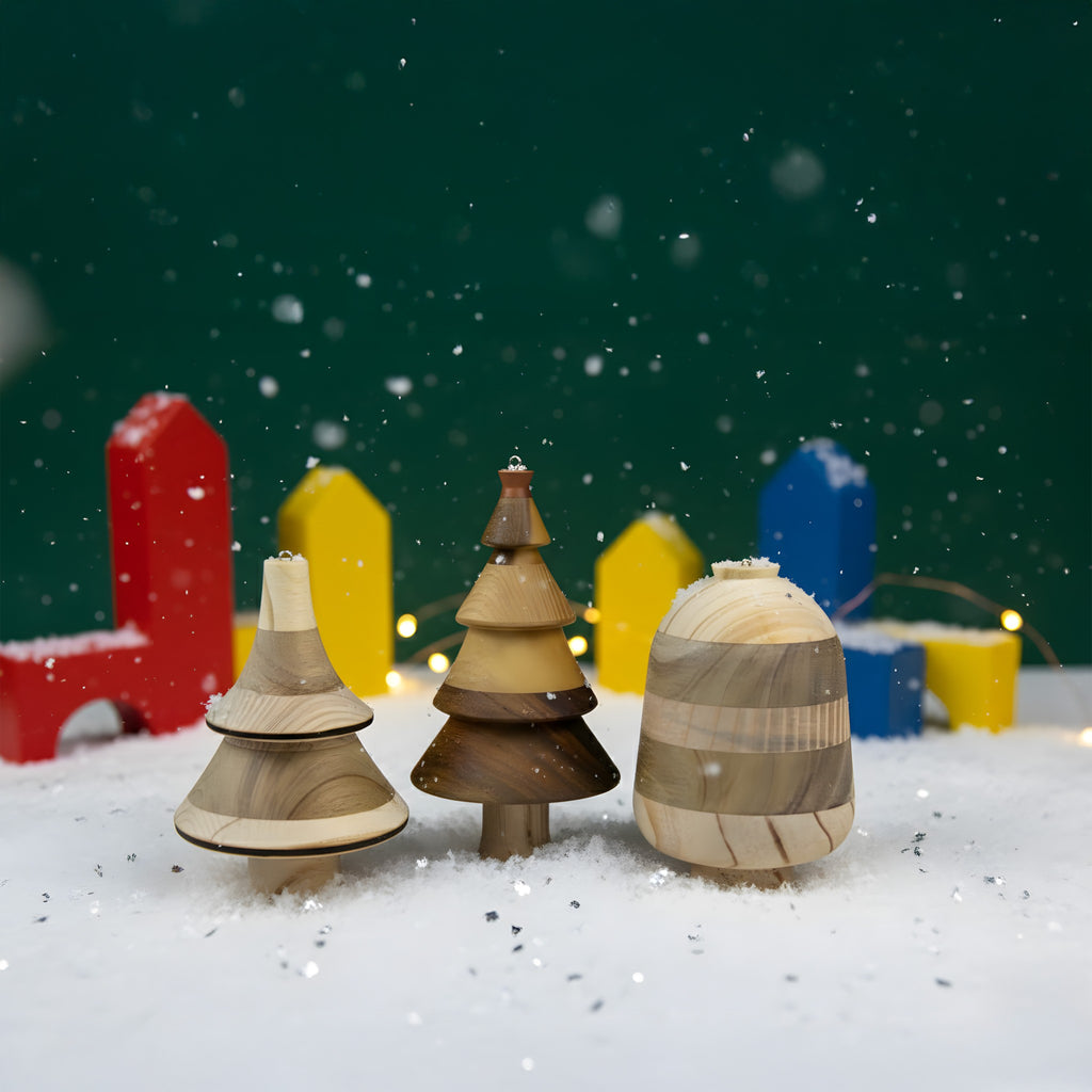 Bộ cây gỗ trang trí Giáng Sinh - "Rừng thông Bồ Bồ" từ Peanut's Woodworks