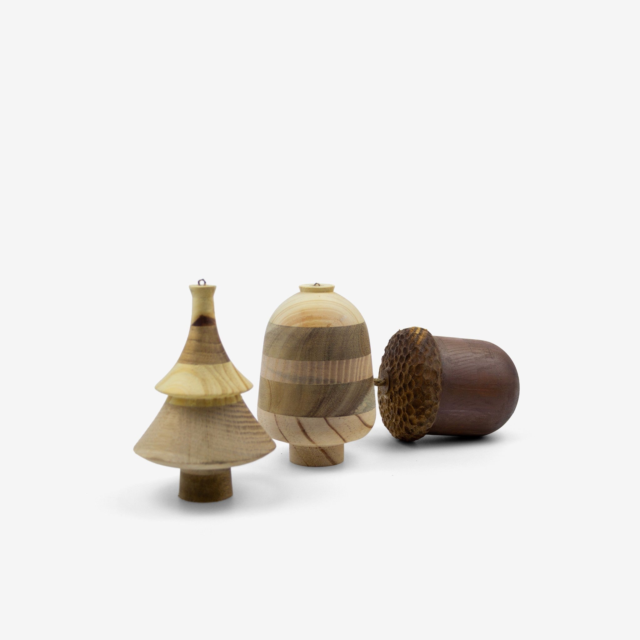 Bộ cây gỗ trang trí Giáng Sinh - "Rừng thông Bồ Bồ" từ Peanut's Woodworks