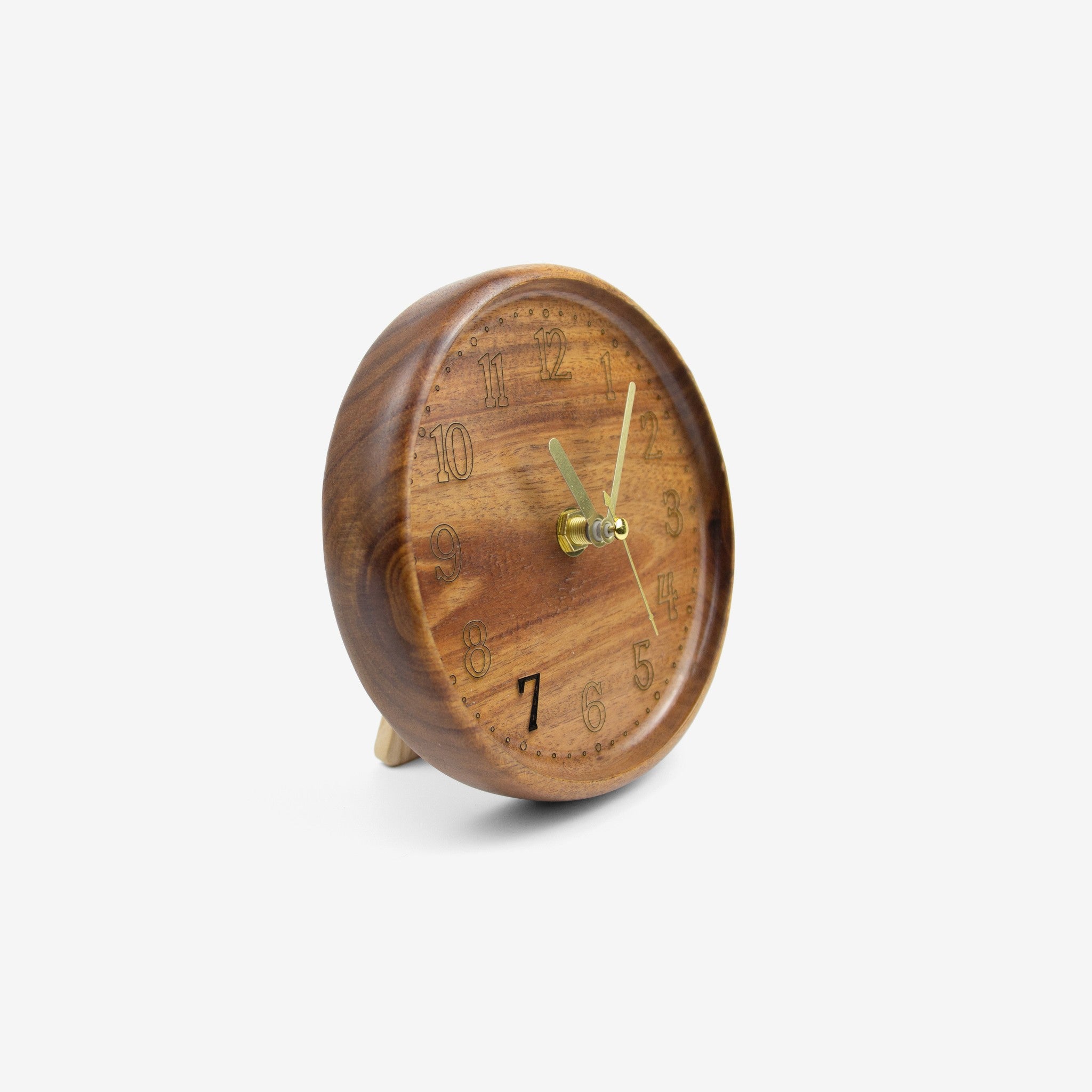 Đồng hồ gỗ để bàn - "Seven" từ Peanut’s Woodworks