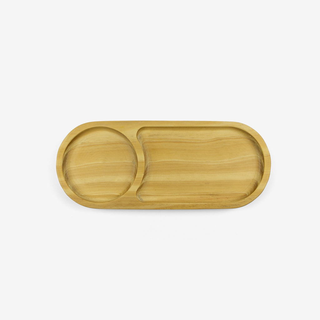 Khay gỗ để bánh, nước, snack - "Snackmate" từ Peanut’s Woodworks