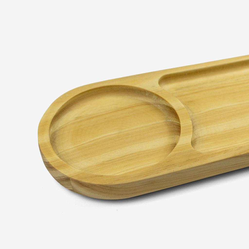 Khay gỗ để bánh, nước, snack - "Snackmate" từ Peanut’s Woodworks