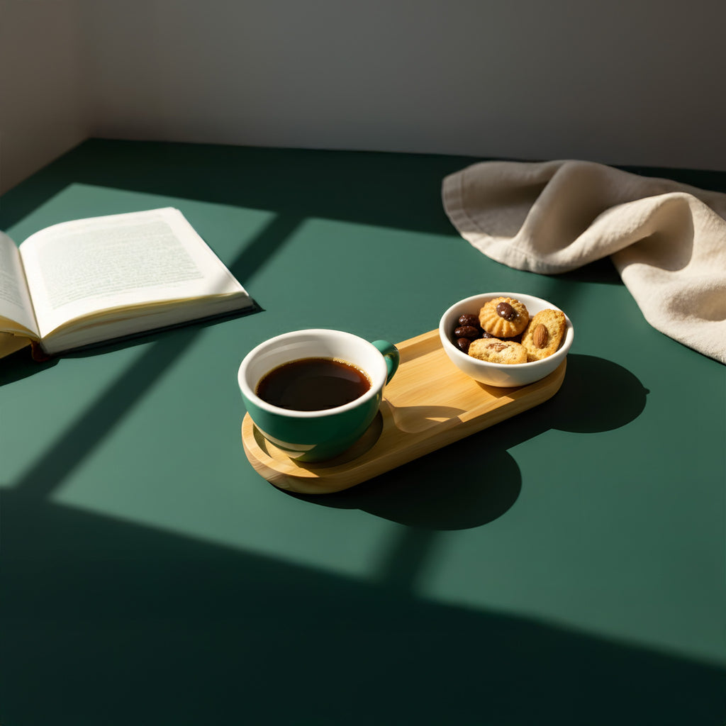 Khay gỗ để bánh, nước, snack - "Snackmate" từ Peanut’s Woodworks