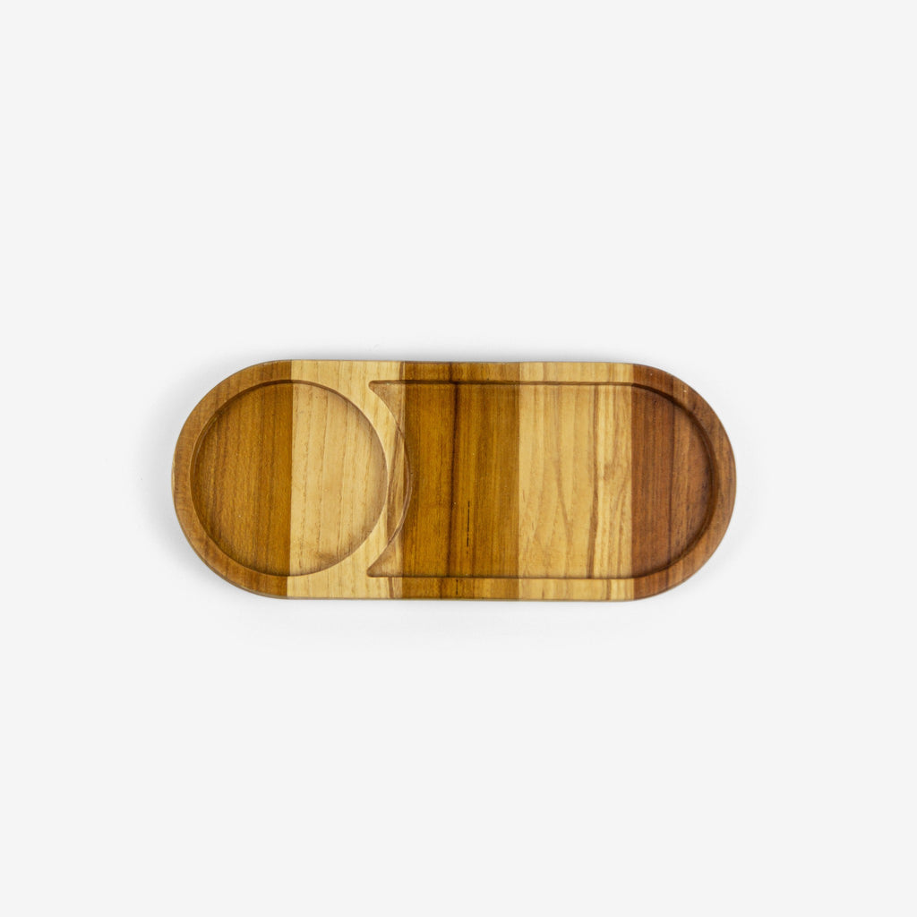 Khay gỗ để bánh, nước, snack - "Snackmate" từ Peanut’s Woodworks