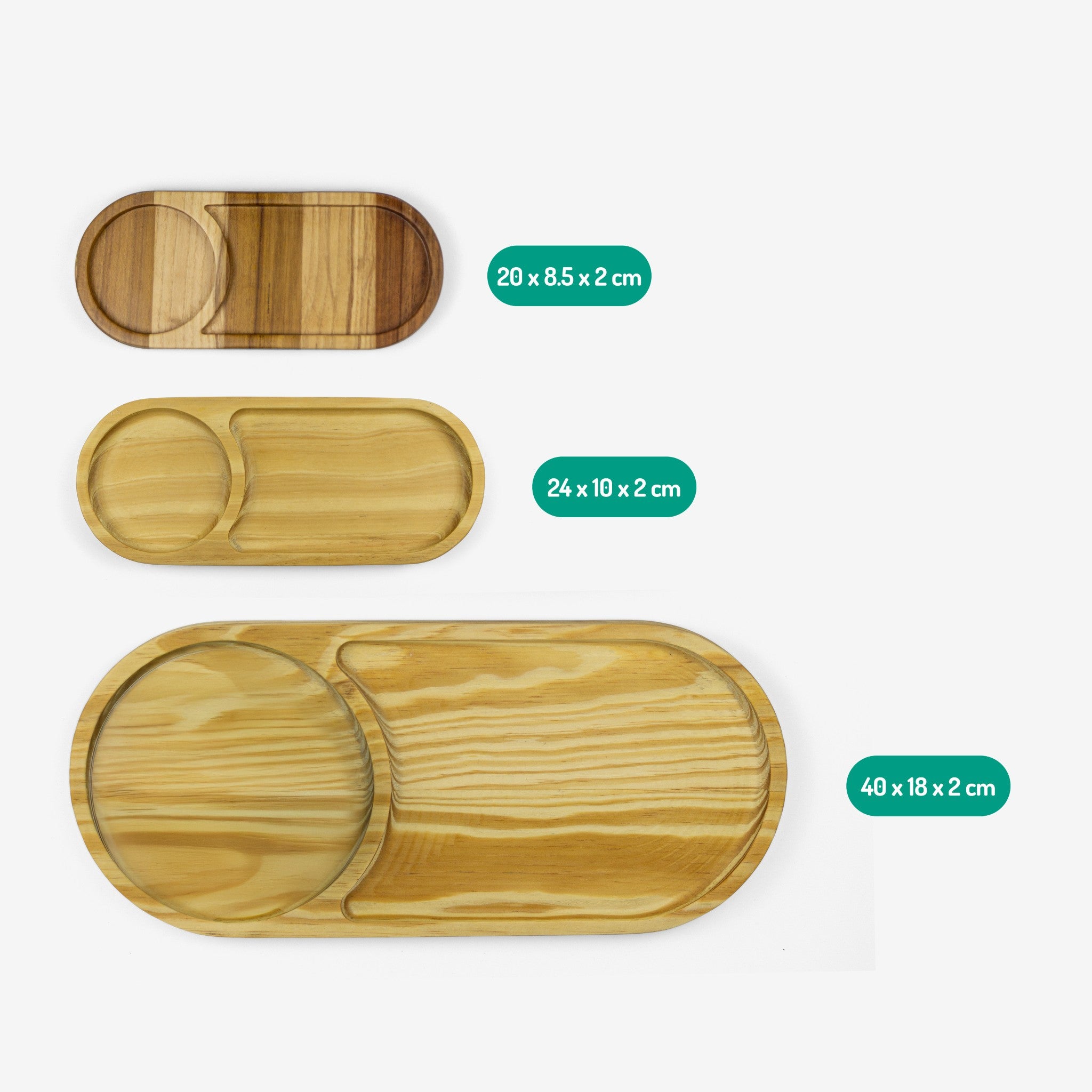 Khay gỗ để bánh, nước, snack - "Snackmate" từ Peanut’s Woodworks