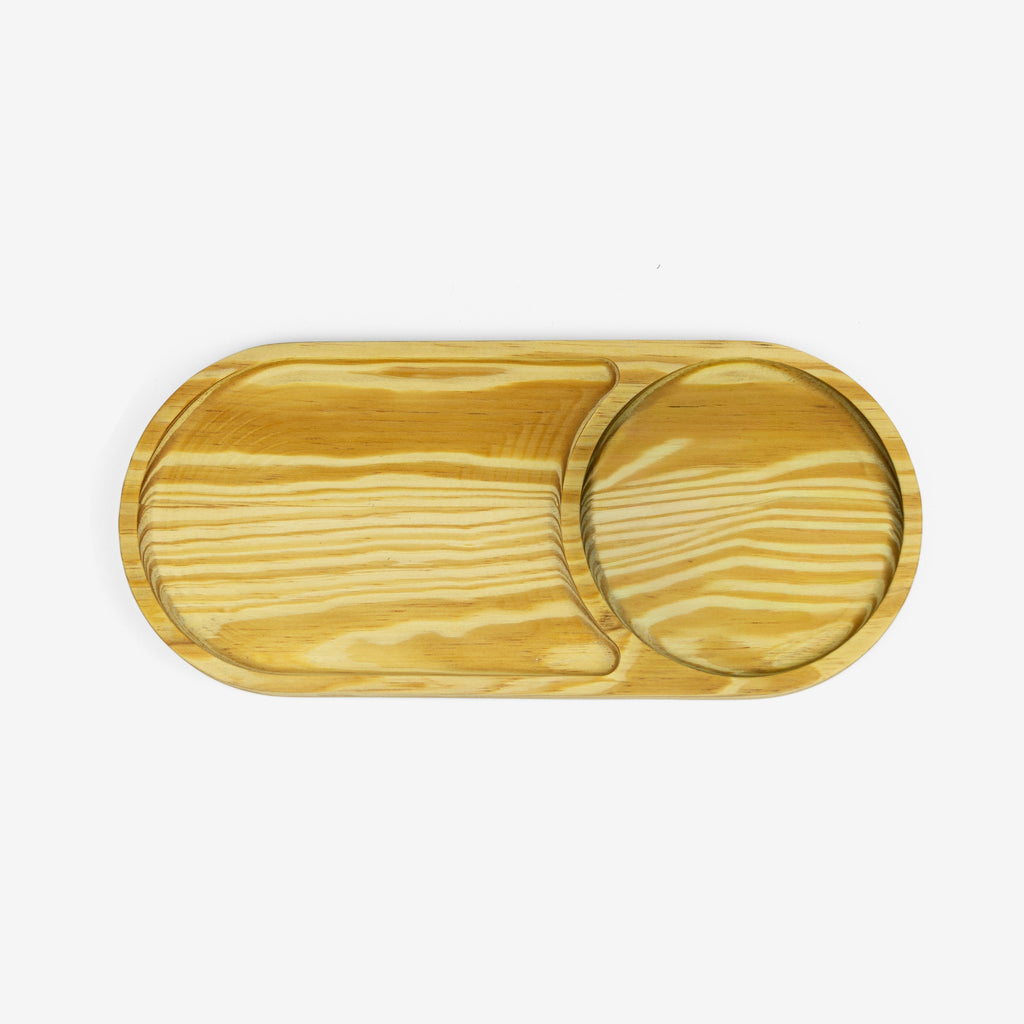 Khay gỗ để bánh, nước, snack - "Snackmate" từ Peanut’s Woodworks