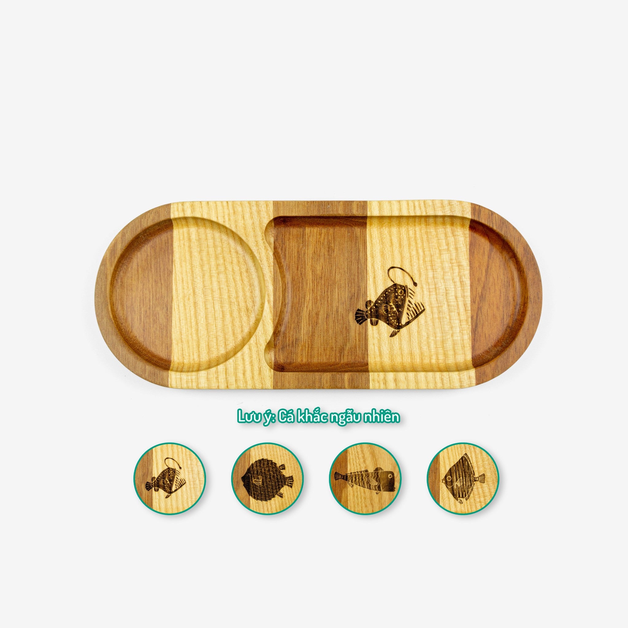 Khay gỗ để bánh, nước, snack - "Snackmate" từ Peanut’s Woodworks