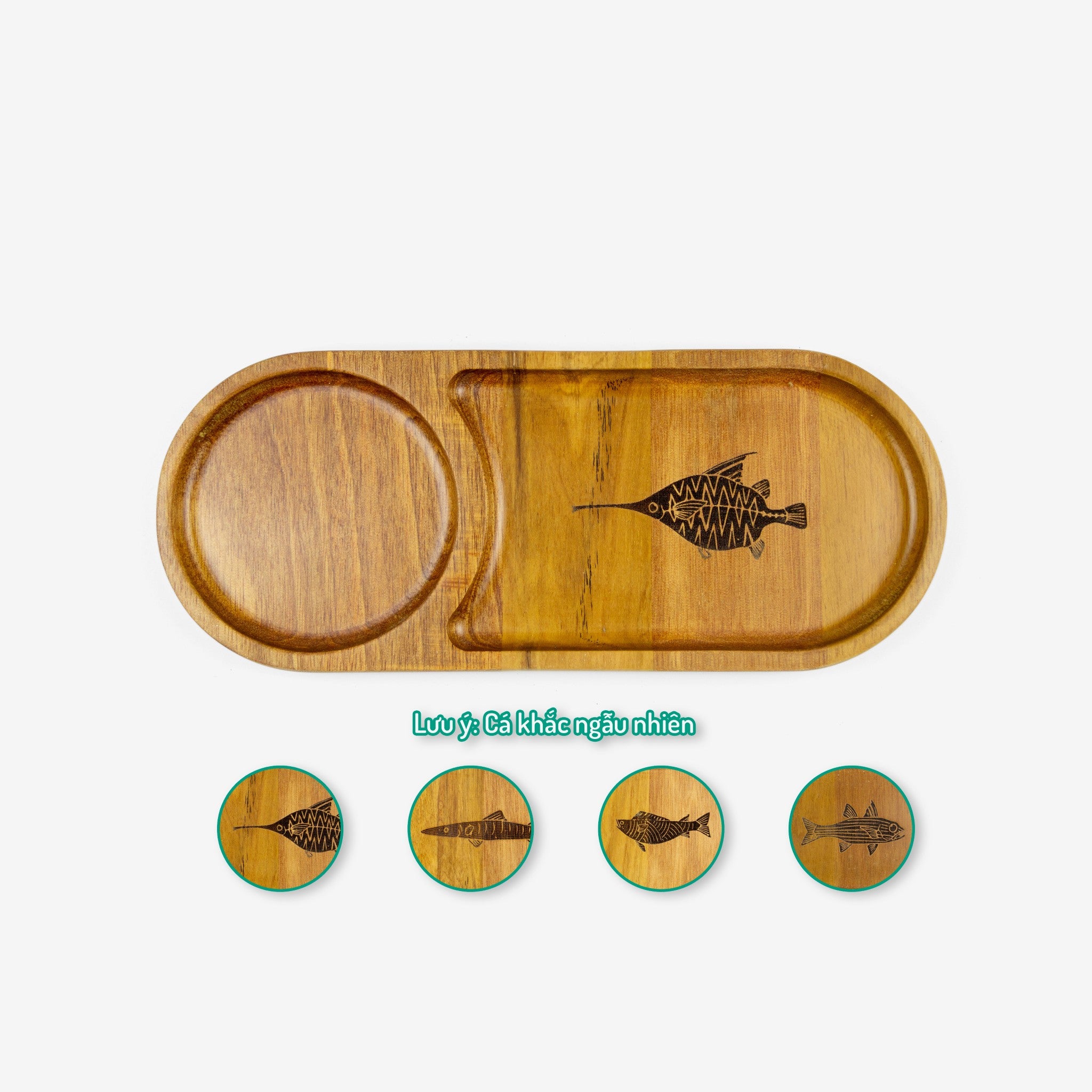 Khay gỗ để bánh, nước, snack - "Snackmate" từ Peanut’s Woodworks