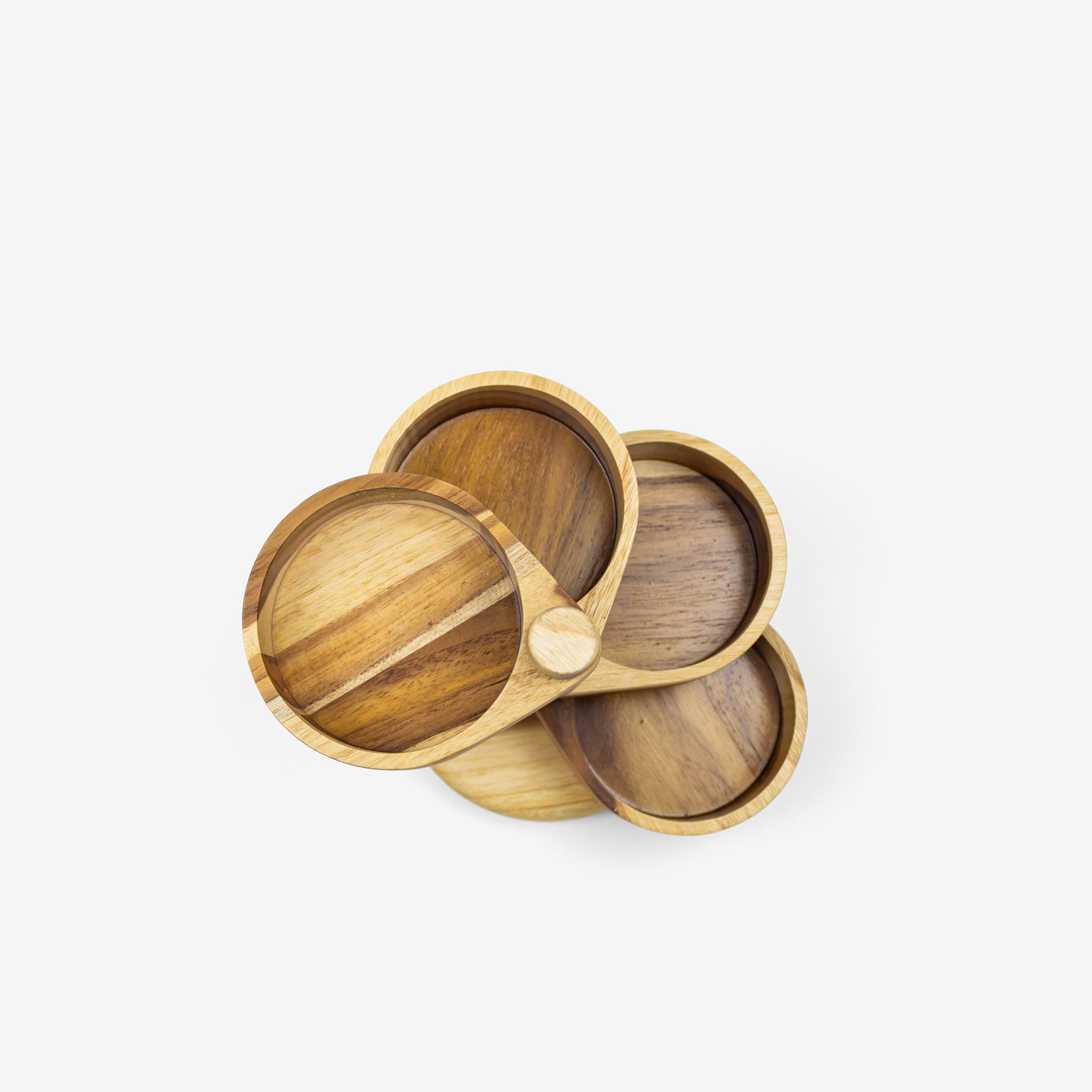 Khay gỗ xoay nhiều ngăn - "Staircase" từ Peanut's Woodworks