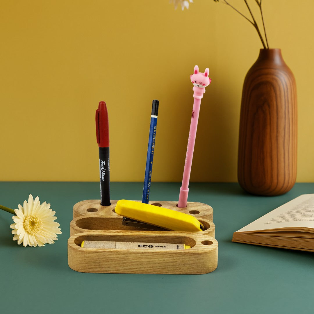 Bộ khay gỗ xếp đồ bàn làm việc – “Treepod” từ Peanut's Woodworks