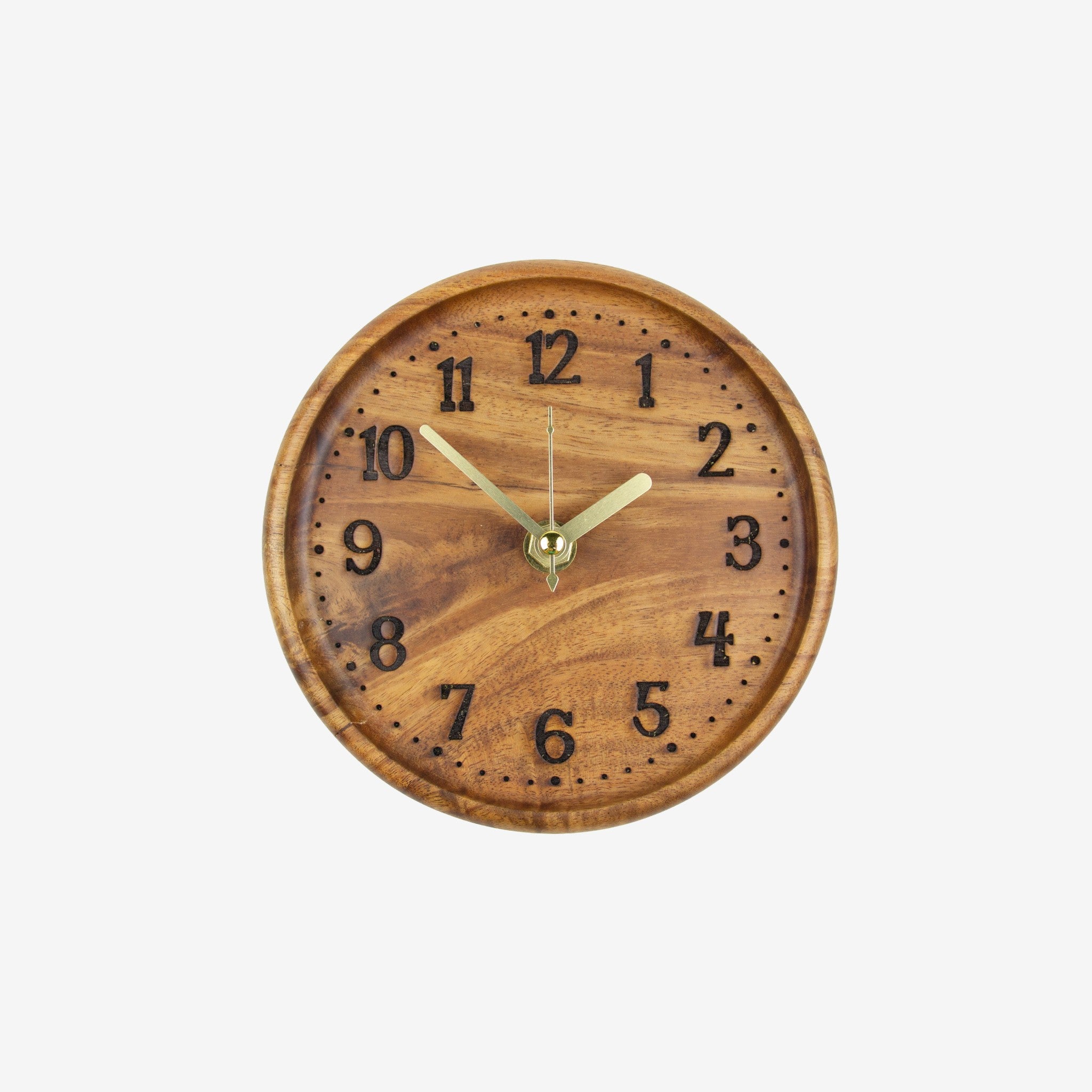 Đồng hồ gỗ để bàn hình tròn - "Woockie" từ Peanut’s Woodworks