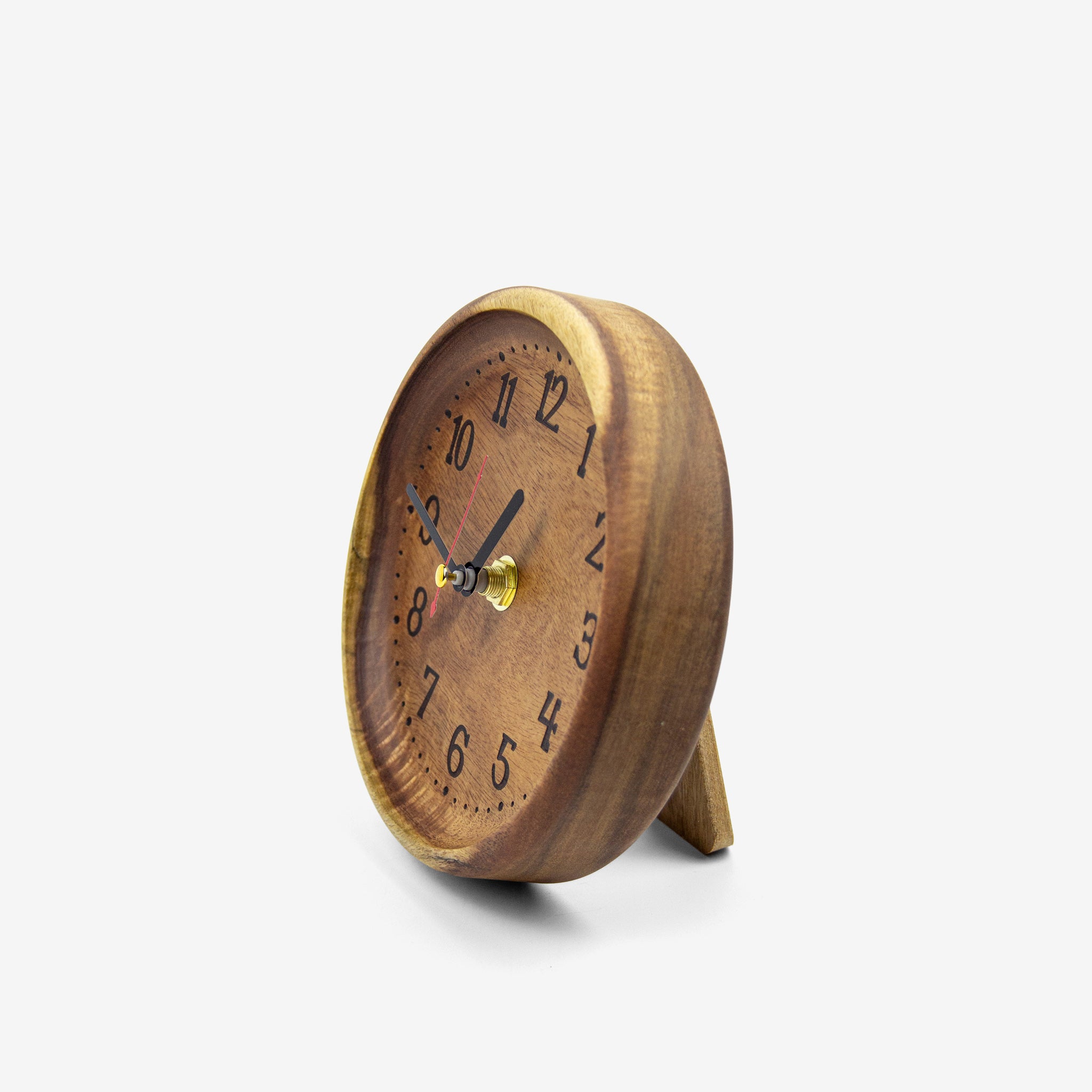 Đồng hồ gỗ để bàn hình tròn - "Woockie" từ Peanut’s Woodworks