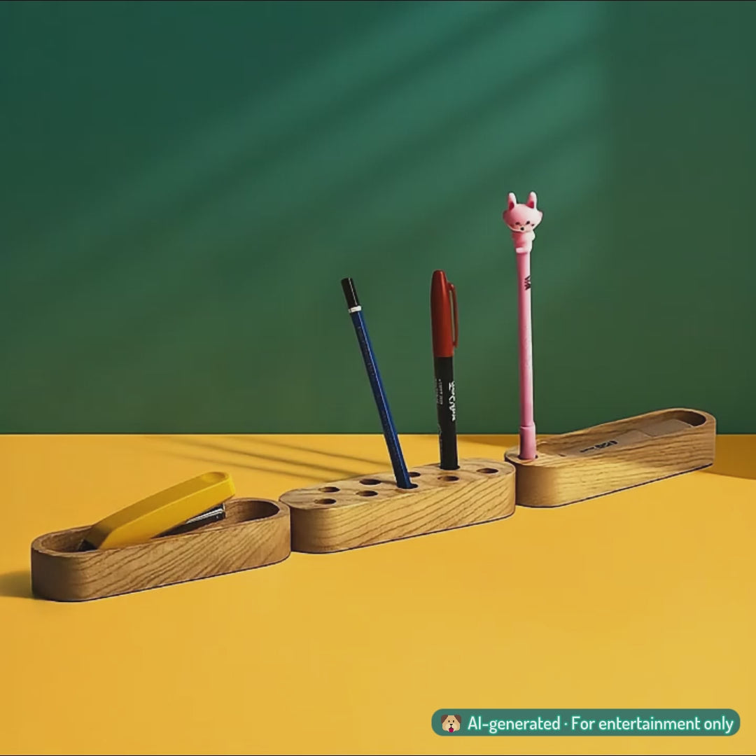 Wooden desk organizer set - "Treepod" from Peanut's Woodworks