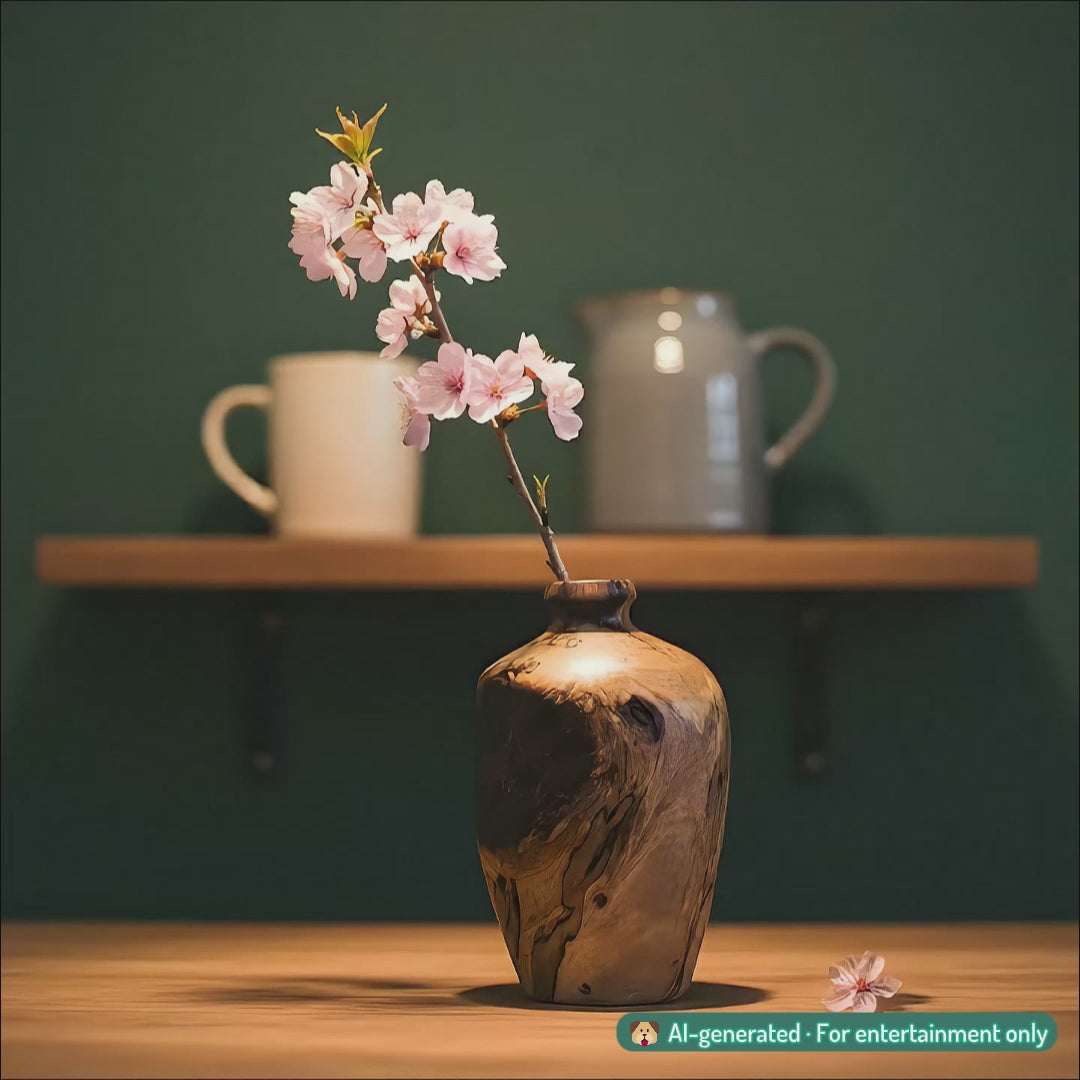 Mini wooden table vase - "Móp" from Peanut's Woodworks