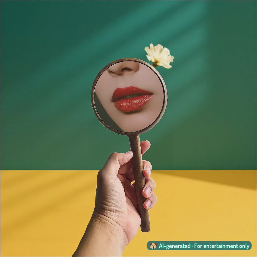 Gương cầm tay gỗ - "Kính lúp" từ Peanut’s Woodworks