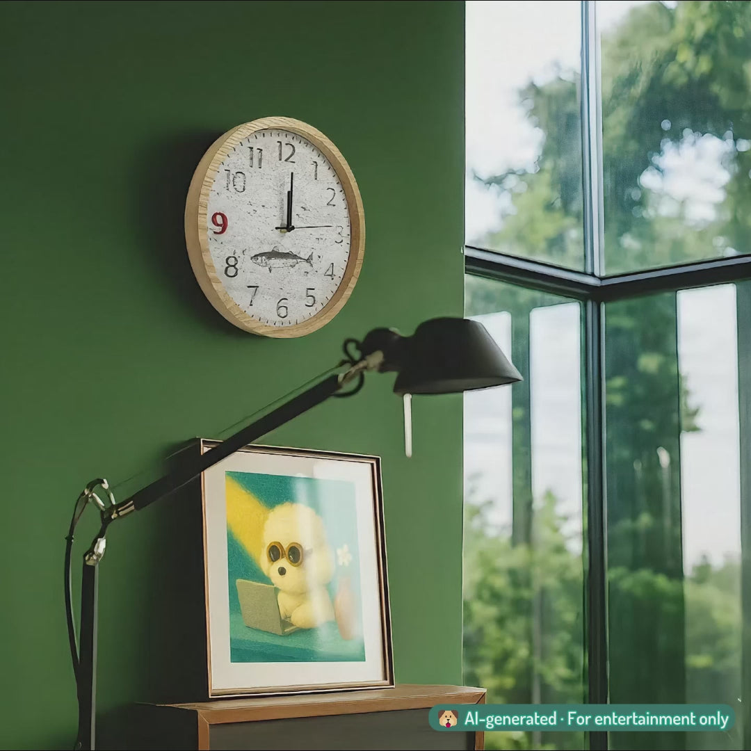 Large wooden table clock with stone face - "Stonekeeper" from Peanut’s Woodworks