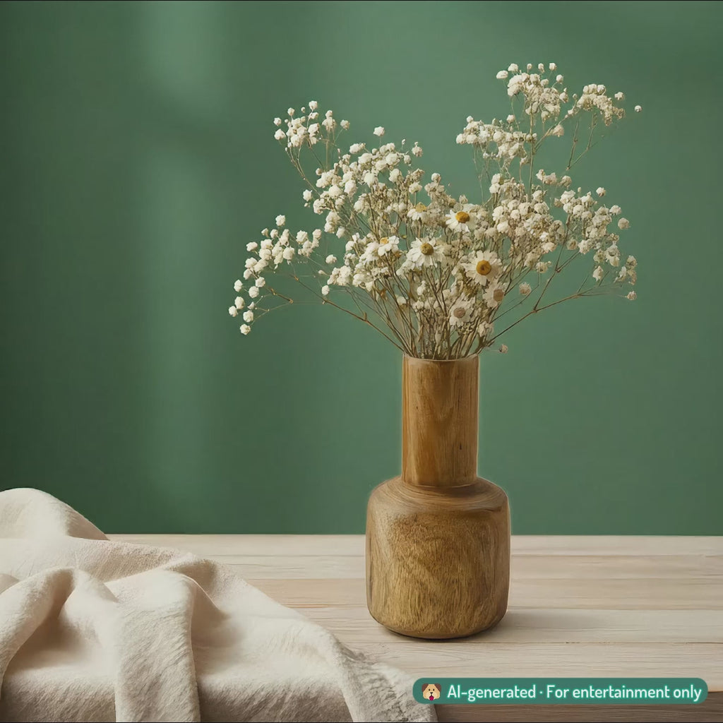 Mini wooden table vase - "Mortar and Pestle" from Peanut's Woodworks