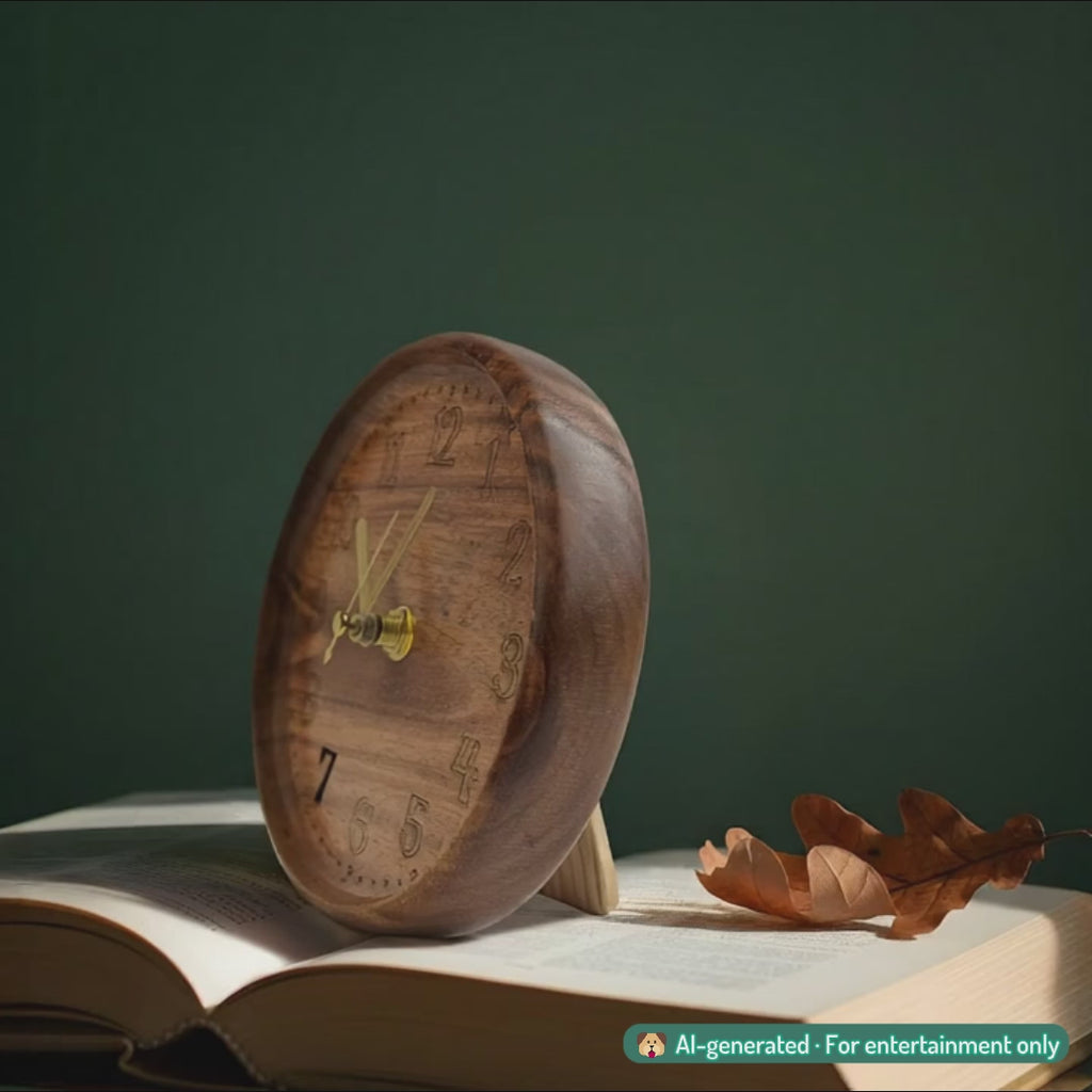 Wooden desk clock - "Seven" from Peanut’s Woodworks