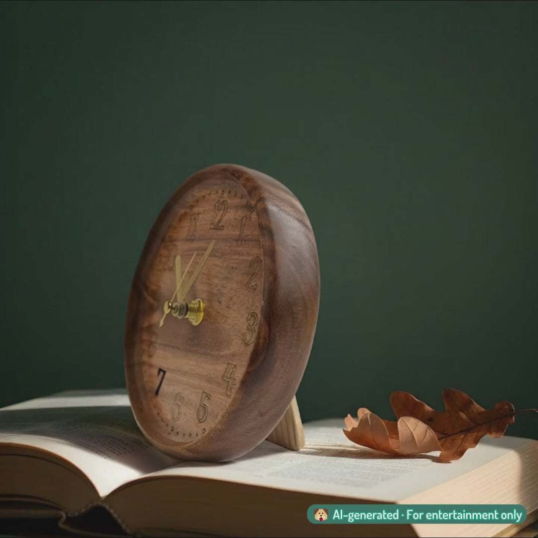 Wooden desk clock - "Seven" from Peanut’s Woodworks