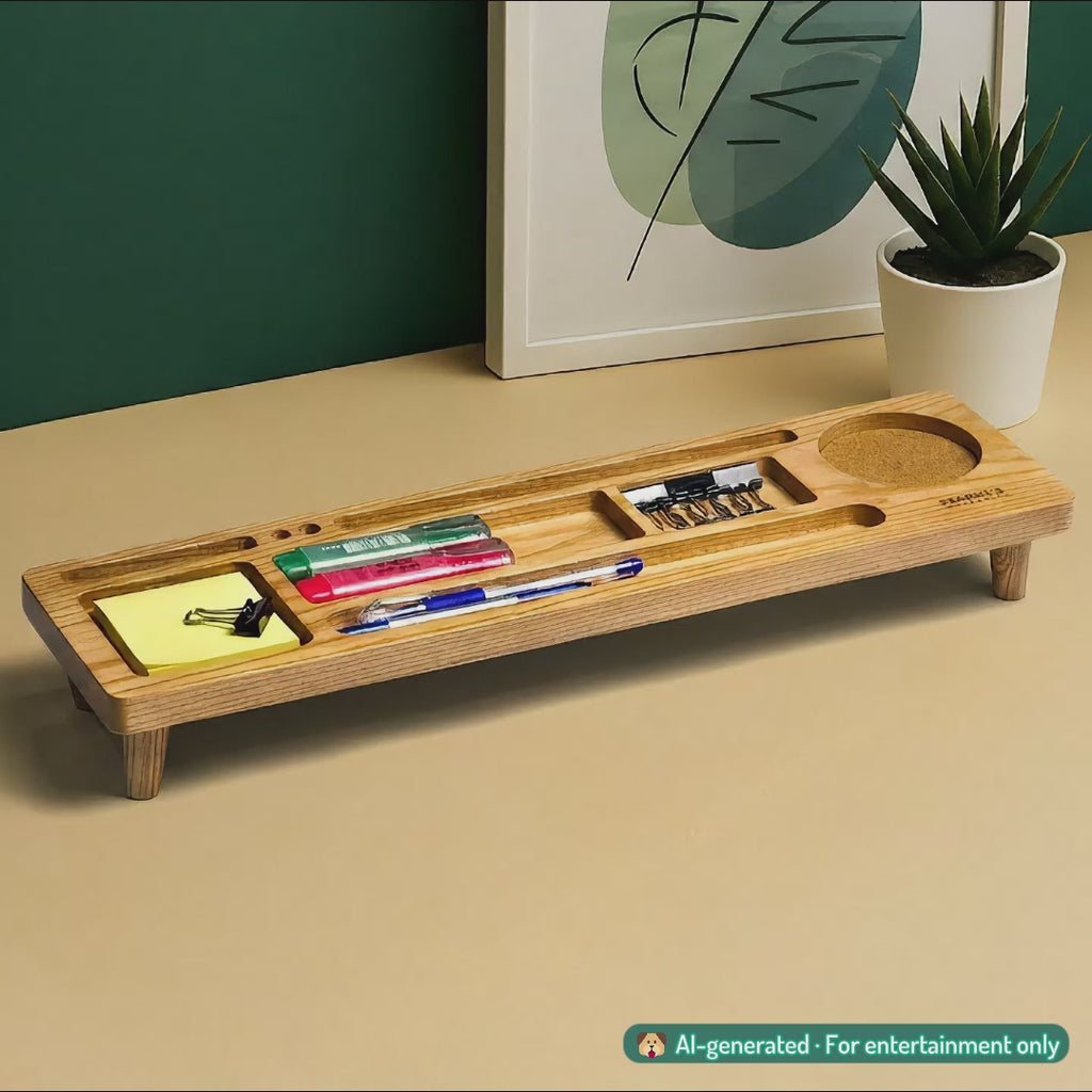 Wooden stacking tray for desk organization - "Ban Tổ Chức" from Peanut's Woodworks